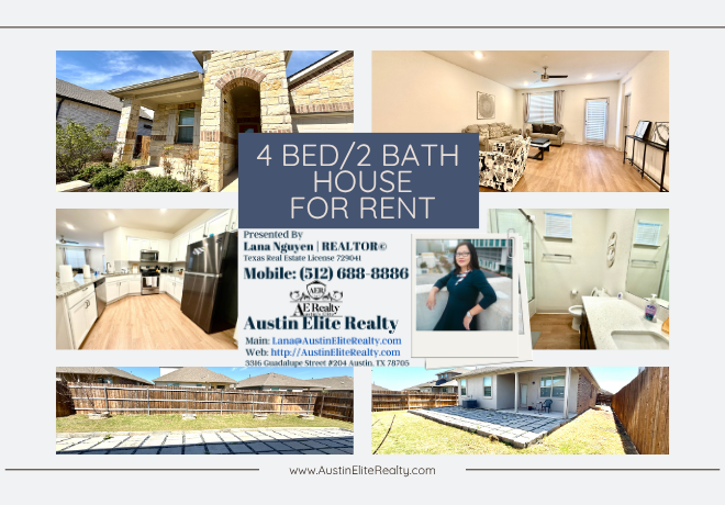 Four-bedroom rental home at 17217 Bassano Avenue in Pflugerville